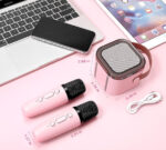 اسپیکر بلوتوثی میکروفن دار قابل حمل | اسپیکر شارژی با میکروفون بی‌سیم و رقص نور RGB - تصویر 9